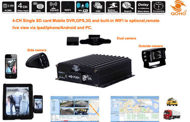 4-CH Single 128GB SD GPS Mobile DVR