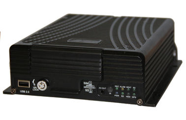 H.264 GPS Mobile DVR With HDD / SSD / SD Card GPS For Bus Security