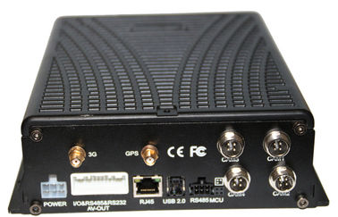 H.264 GPS Mobile DVR With HDD / SSD / SD Card GPS For Bus Security