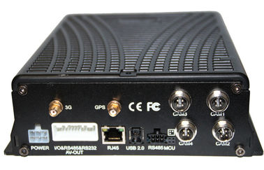 H.264 GPS Mobile DVR With HDD / SSD / SD Card GPS For Bus Security
